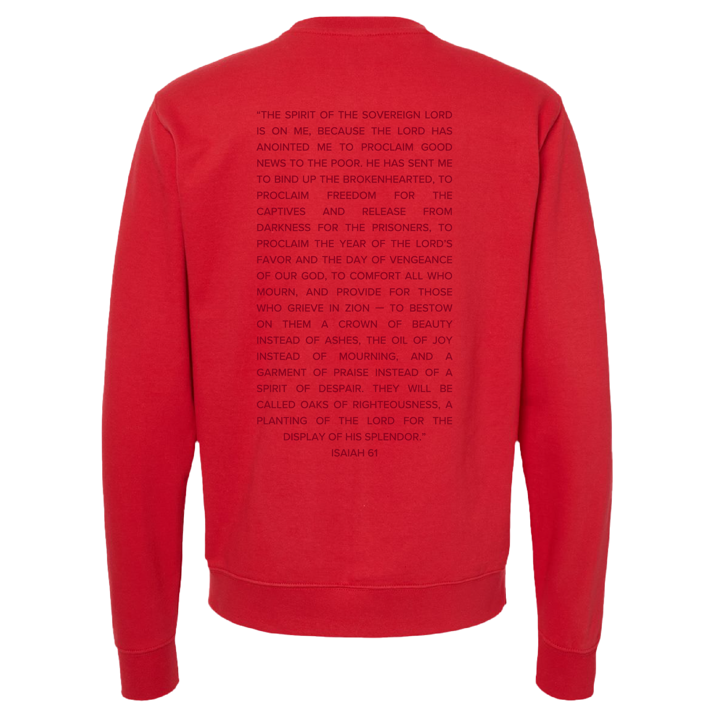 GARMENT OF PRAISE SCRIPTURE (RED)