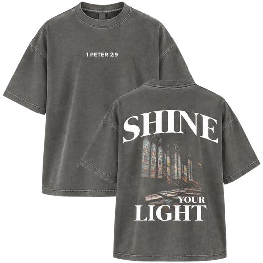 SHINE YOUR LIGHT T-SHIRT (GREY)