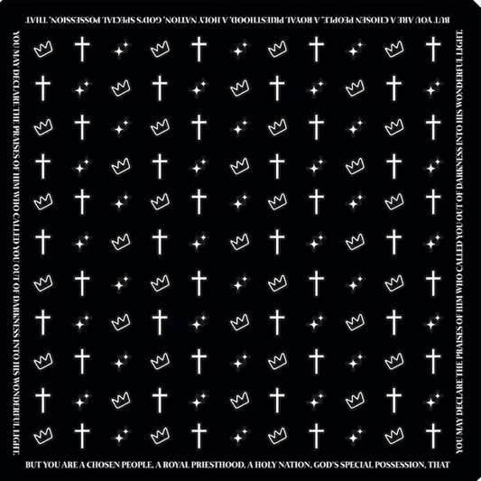 INTO HIS WONDERFUL LIGHT SCARF  (BLACK)
