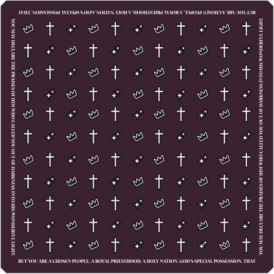 INTO HIS WONDERFUL LIGHT SCARF  (PLUM)