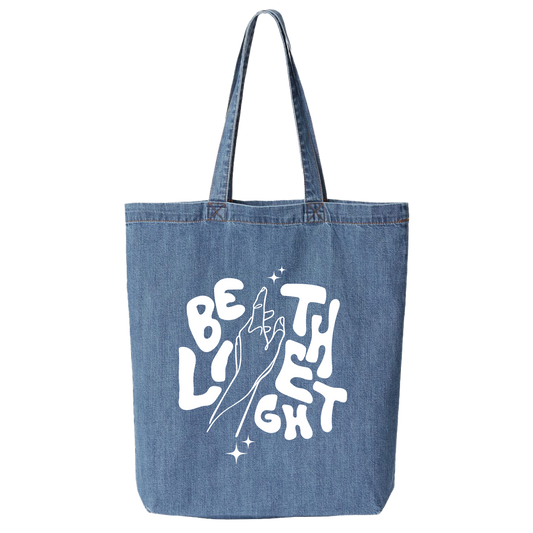 BE THE LIGHT TOTE (DENIM)